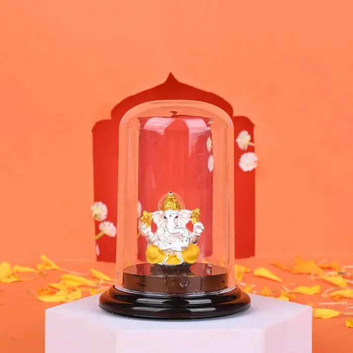 999 Silver Ganesh Ji Devotee Presence Idol