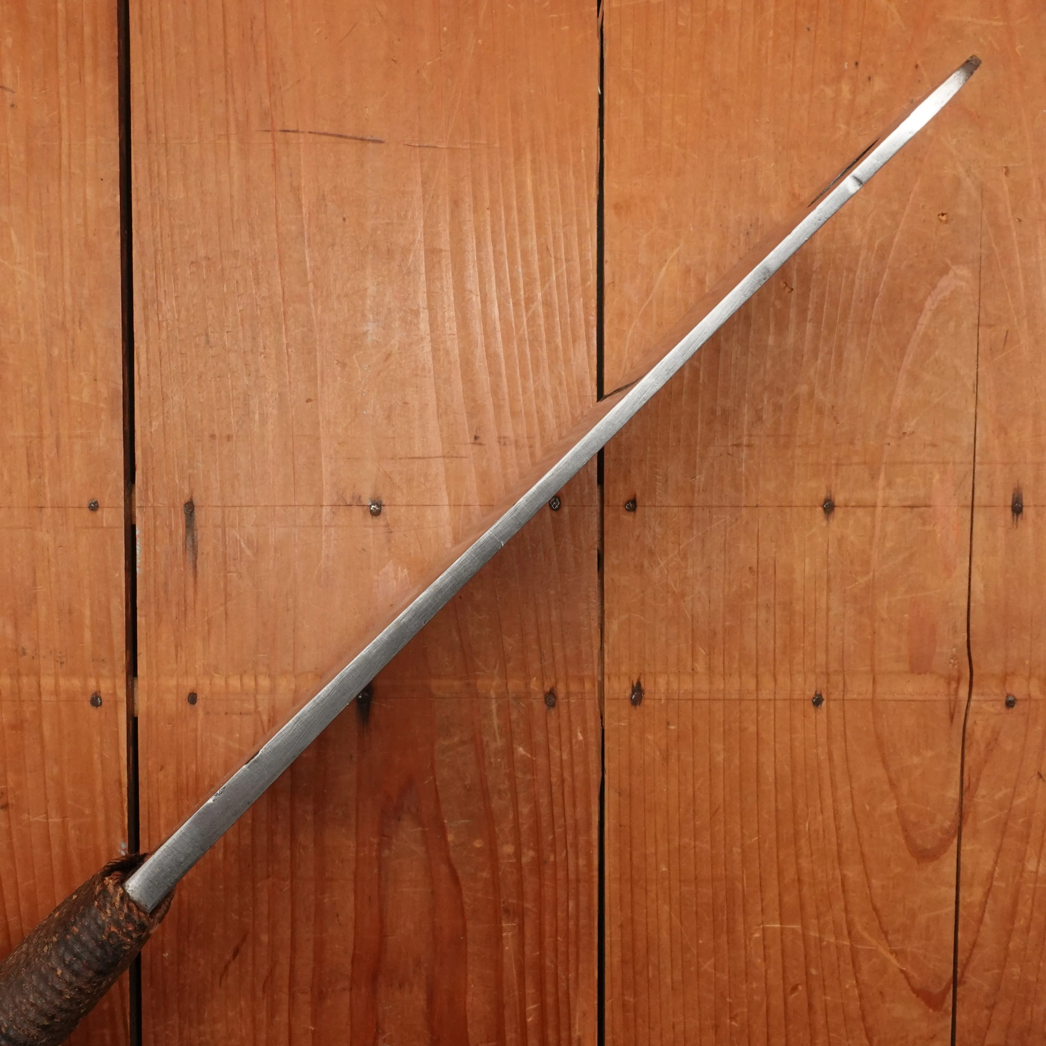Antique Russell? 9 3/4" Hog Splitter Wrought Iron & Carbon Steel Cord Wrap Late 19th - Early 20th Century