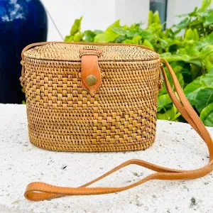 Ata Vine Sewing Basket Crossbody Bag - Bali
