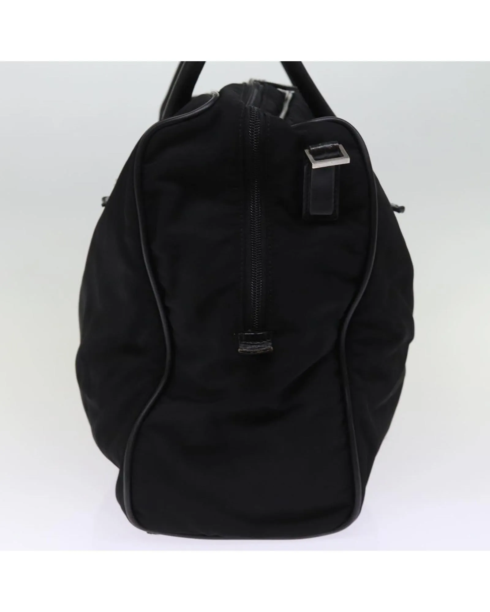 Black Nylon 2Way Boston Bag with Shoulder Strap - Authentic