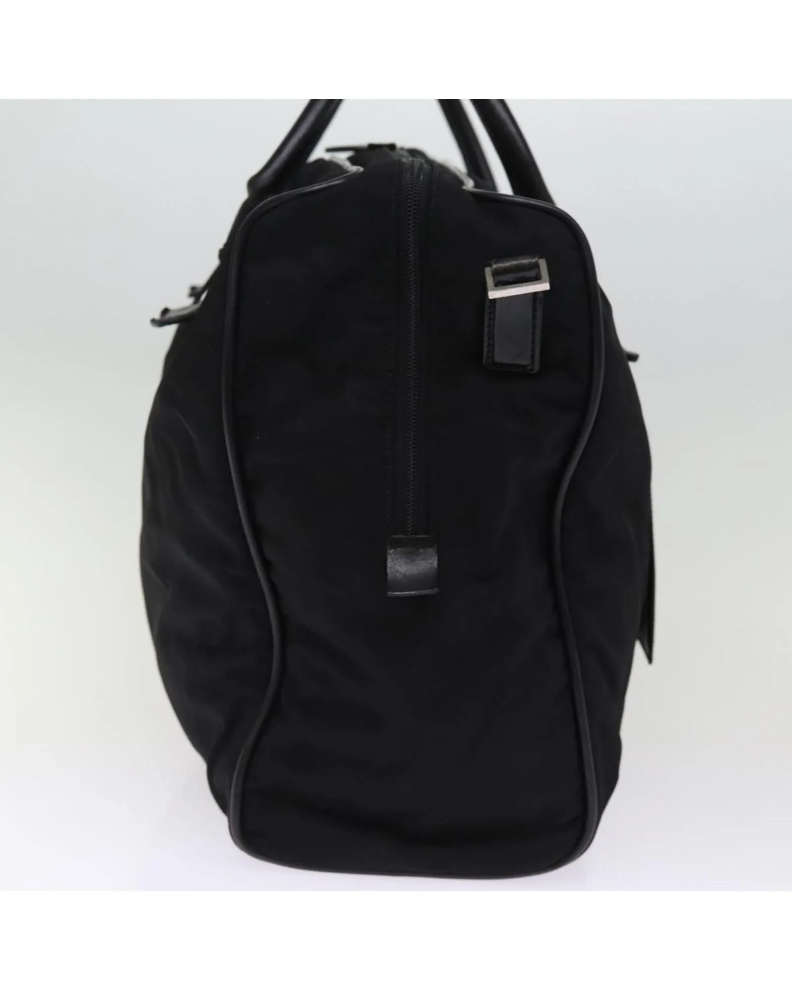 Black Nylon 2Way Boston Bag with Shoulder Strap - Authentic