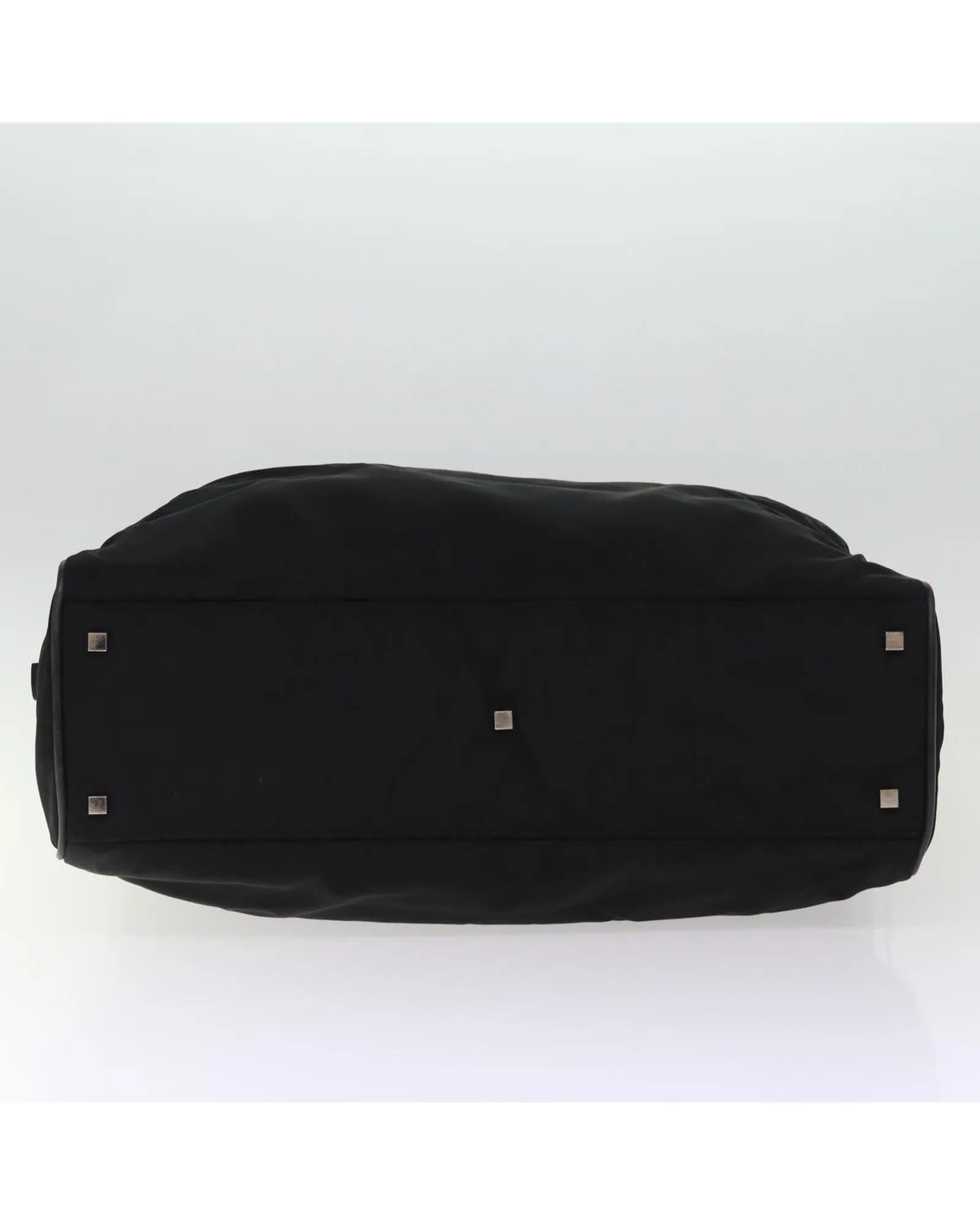 Black Nylon 2Way Boston Bag with Shoulder Strap - Authentic