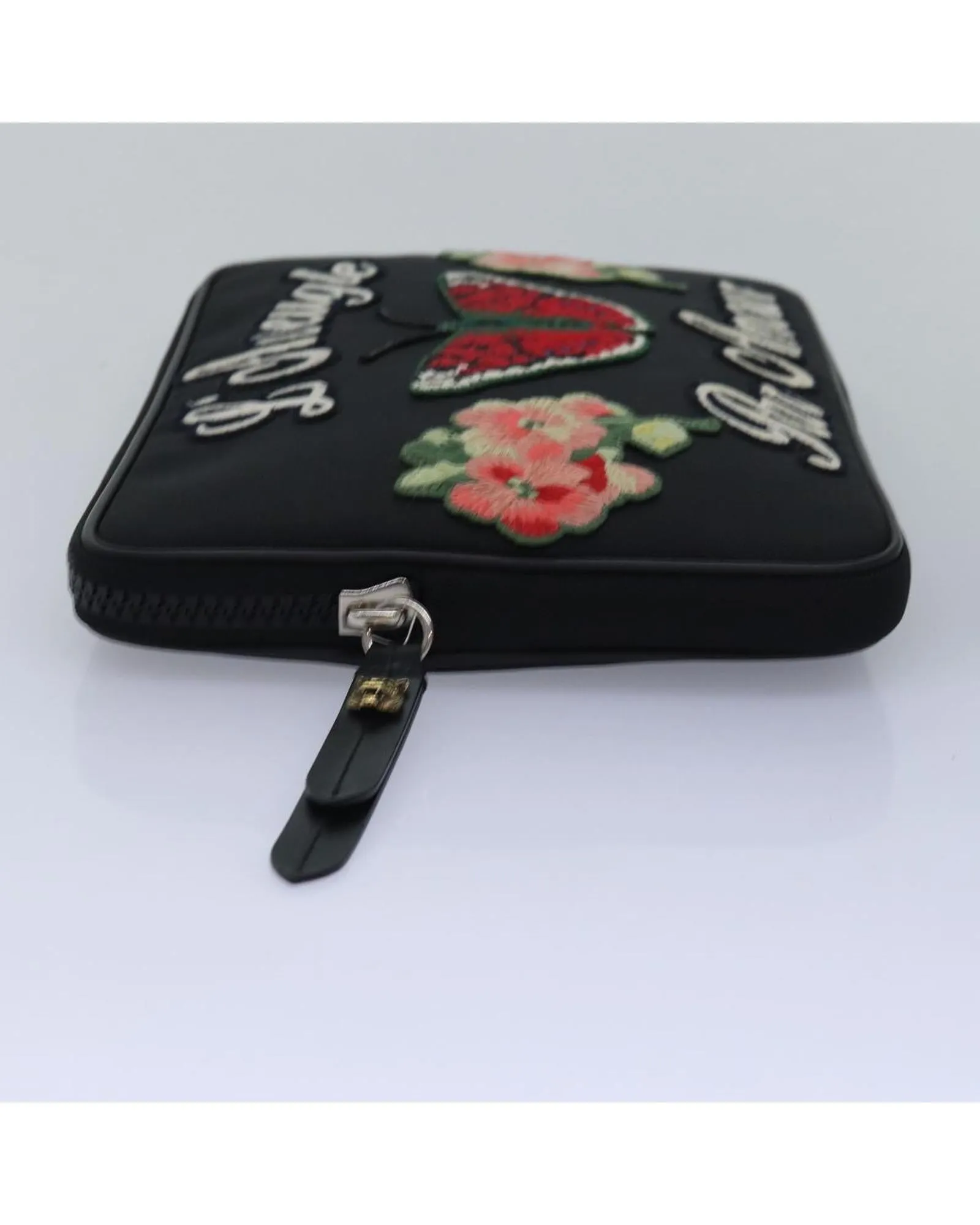 Canvas Clutch Bag with Dust Bag Made in Italy