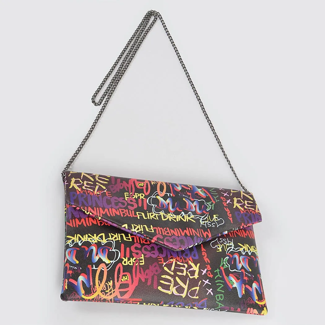 Graffiti Envelope Clutch