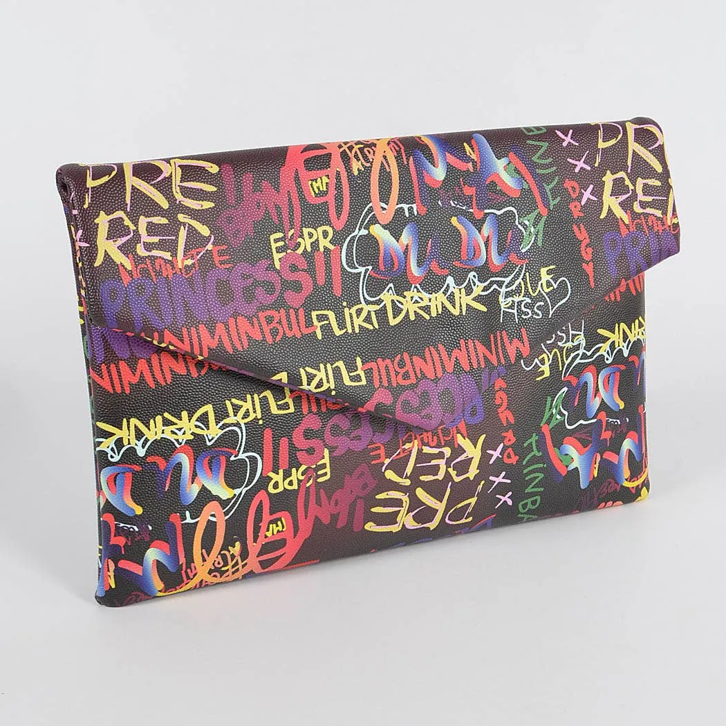 Graffiti Envelope Clutch