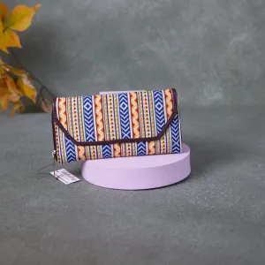 Handmade Wallets - Classic Blue with Yellow Zig Zag Design
