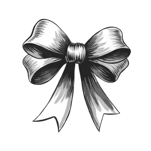Heat transfer, black bow, press and peel, made to order