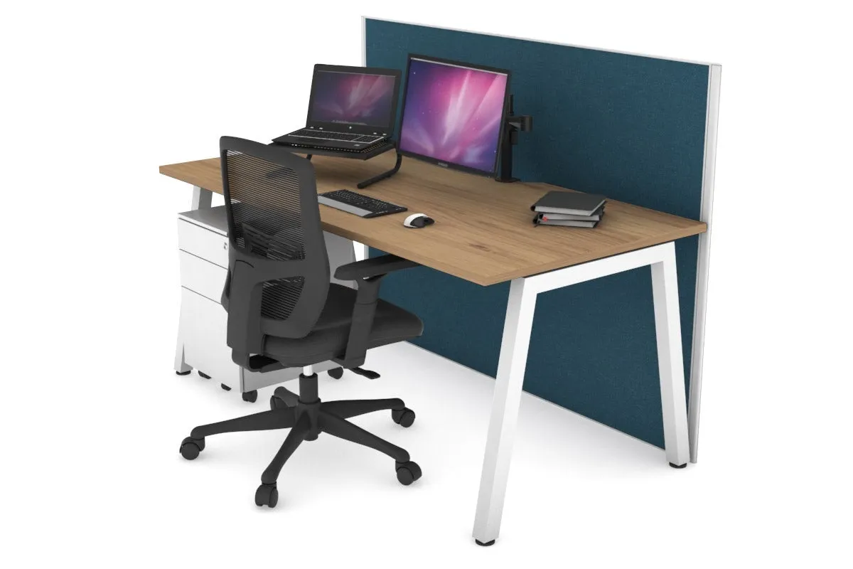 Horizon Quadro A Legs Office Desk [1600L x 800W with Cable Scallop]