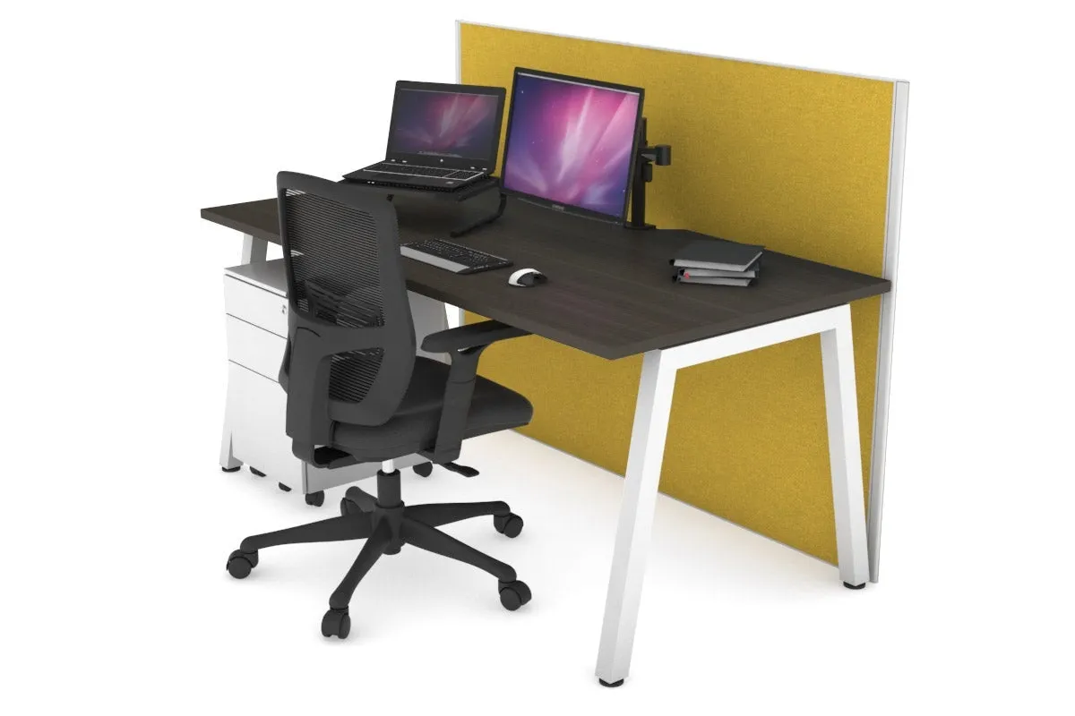 Horizon Quadro A Legs Office Desk [1600L x 800W with Cable Scallop]