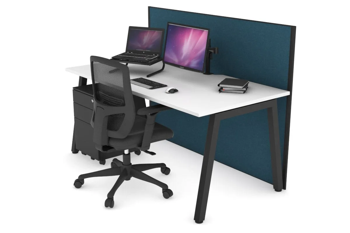 Horizon Quadro A Legs Office Desk [1600L x 800W with Cable Scallop]