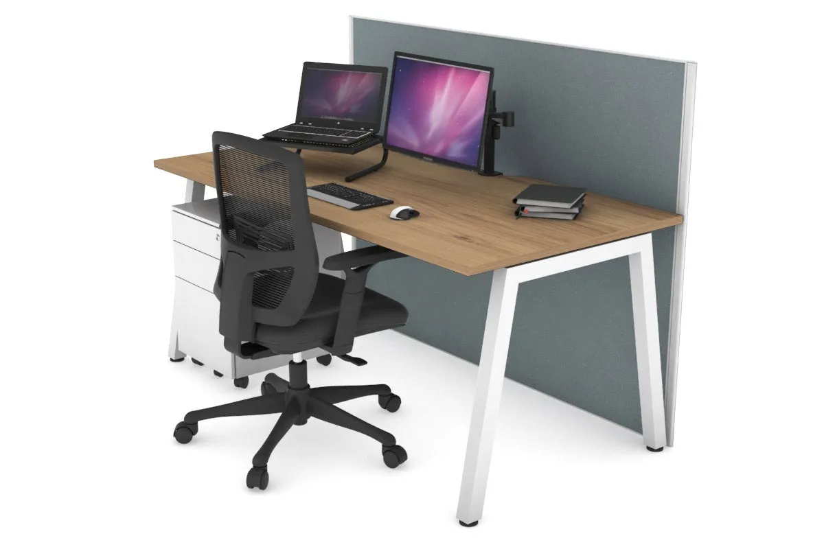 Horizon Quadro A Legs Office Desk [1600L x 800W with Cable Scallop]