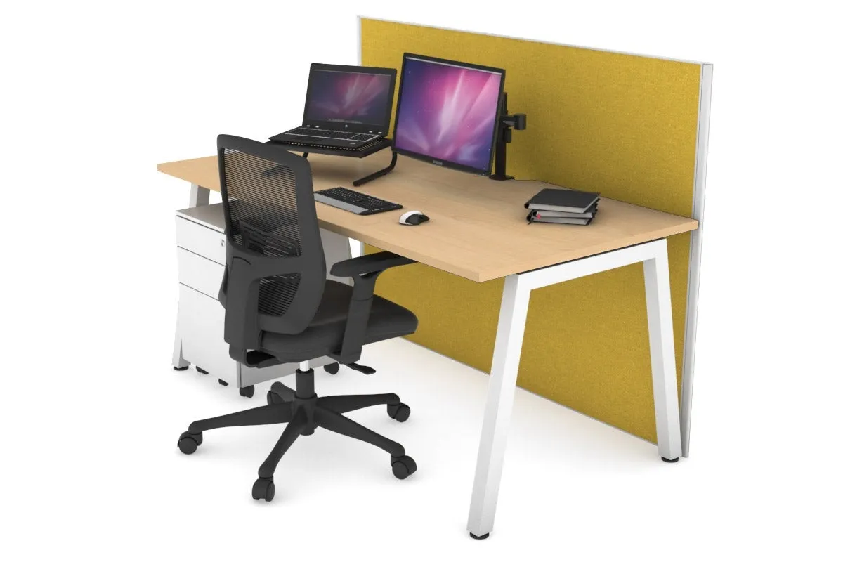 Horizon Quadro A Legs Office Desk [1600L x 800W with Cable Scallop]