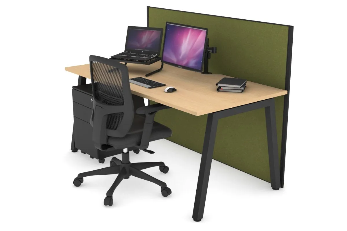 Horizon Quadro A Legs Office Desk [1600L x 800W with Cable Scallop]