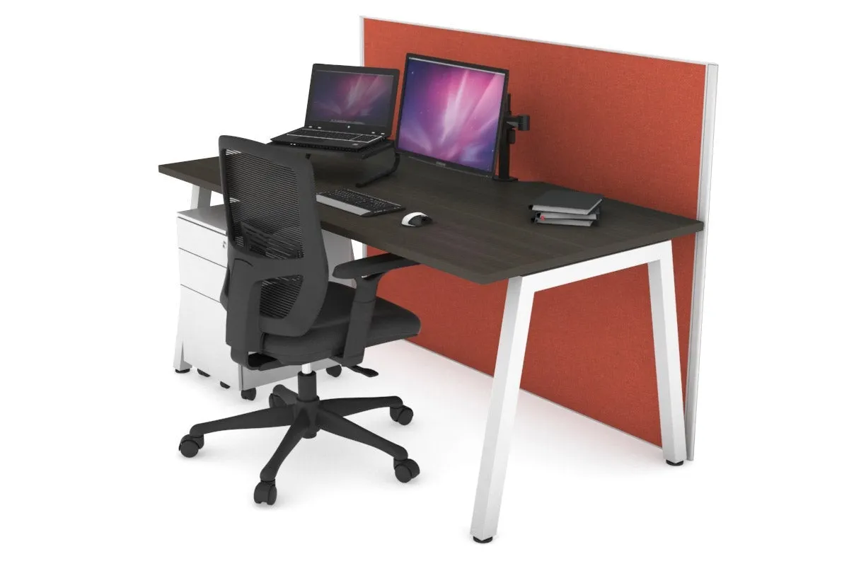 Horizon Quadro A Legs Office Desk [1600L x 800W with Cable Scallop]