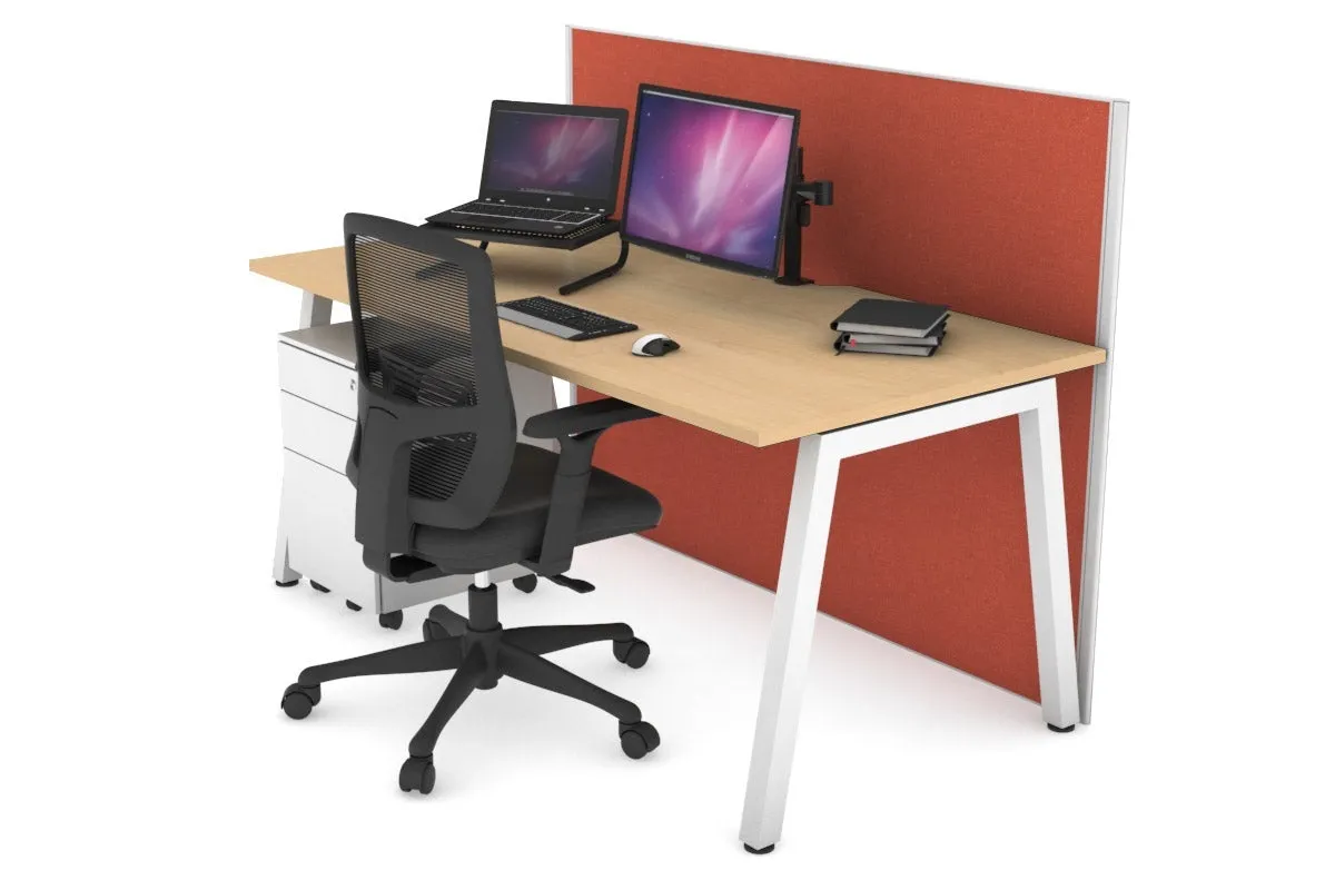 Horizon Quadro A Legs Office Desk [1600L x 800W with Cable Scallop]