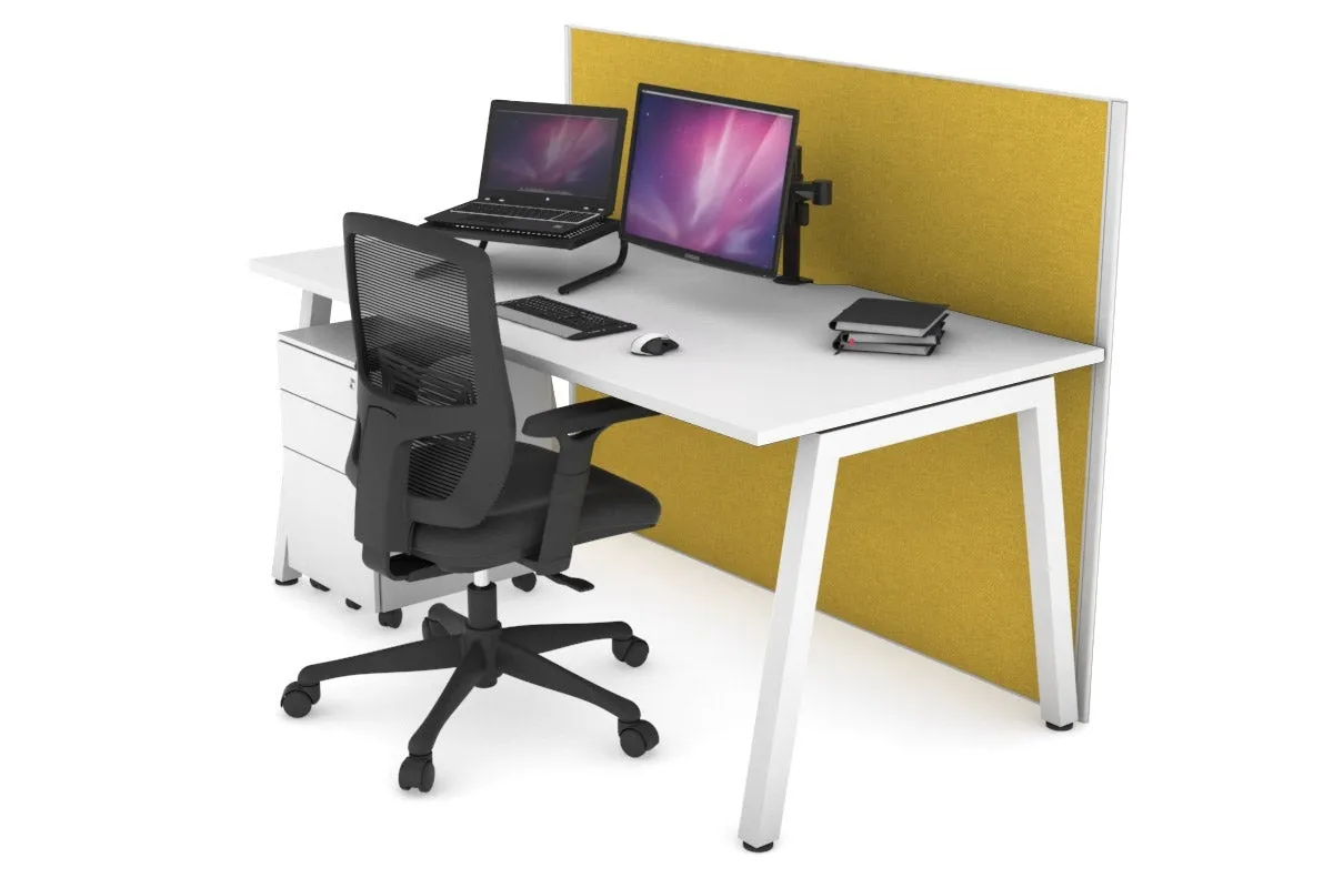 Horizon Quadro A Legs Office Desk [1600L x 800W with Cable Scallop]