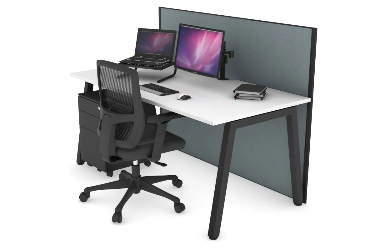 Horizon Quadro A Legs Office Desk [1600L x 800W with Cable Scallop]