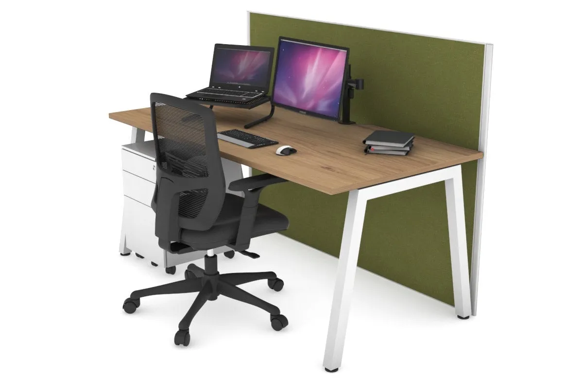 Horizon Quadro A Legs Office Desk [1600L x 800W with Cable Scallop]