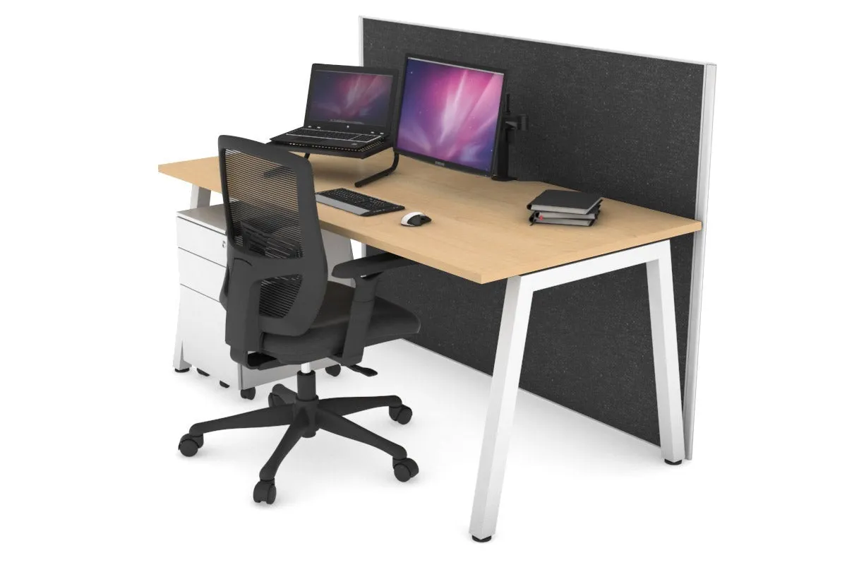 Horizon Quadro A Legs Office Desk [1600L x 800W with Cable Scallop]