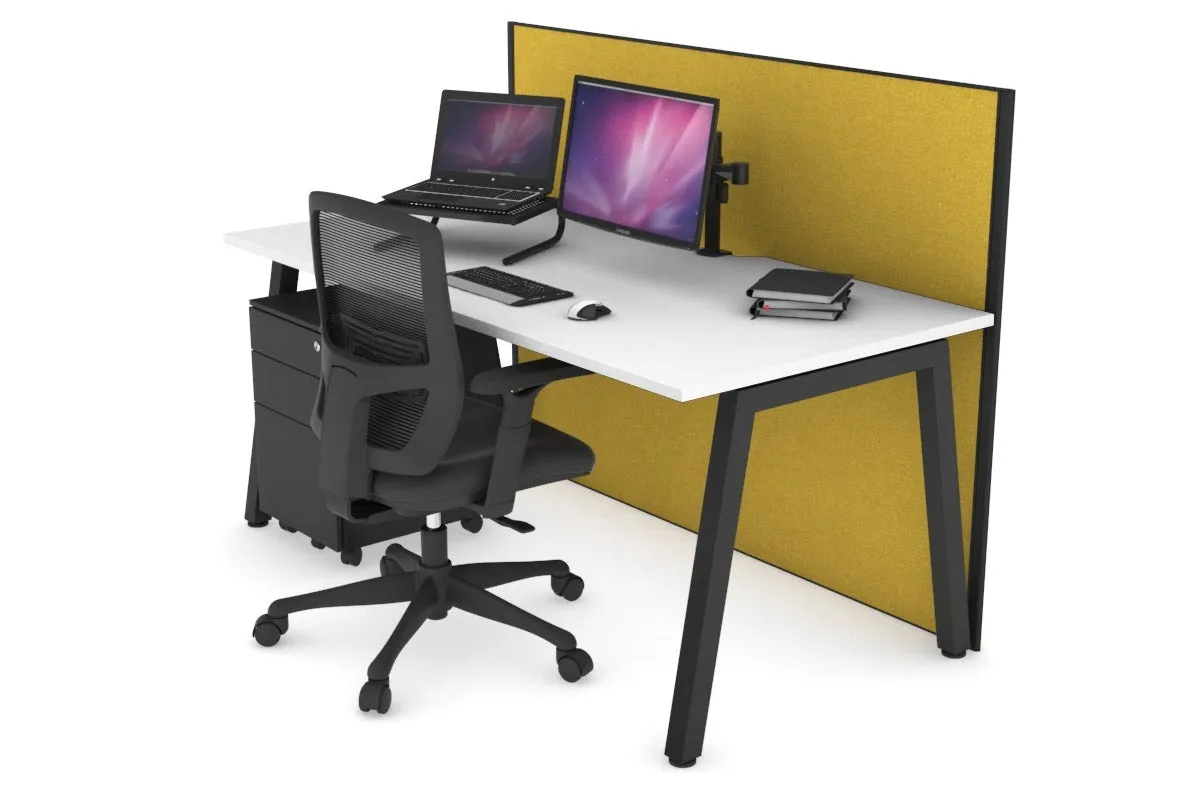 Horizon Quadro A Legs Office Desk [1600L x 800W with Cable Scallop]