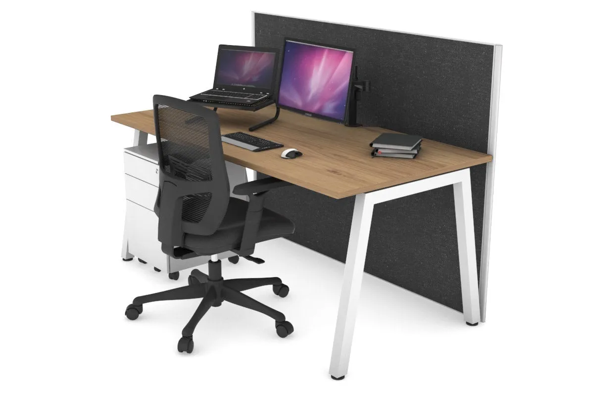 Horizon Quadro A Legs Office Desk [1600L x 800W with Cable Scallop]