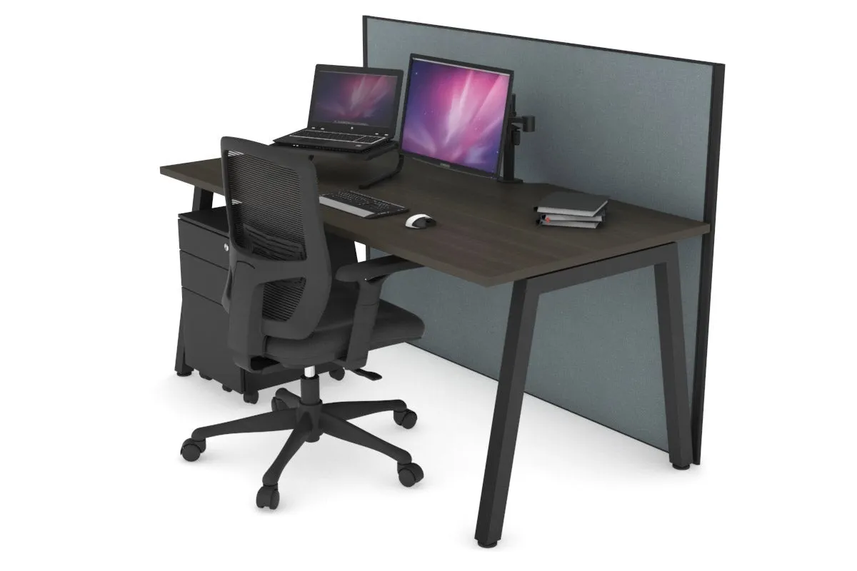 Horizon Quadro A Legs Office Desk [1600L x 800W with Cable Scallop]