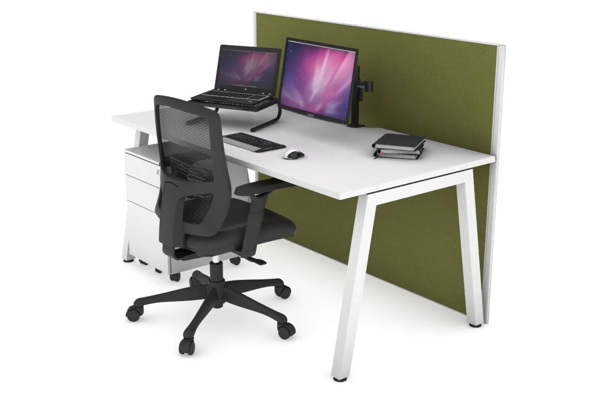Horizon Quadro A Legs Office Desk [1600L x 800W with Cable Scallop]
