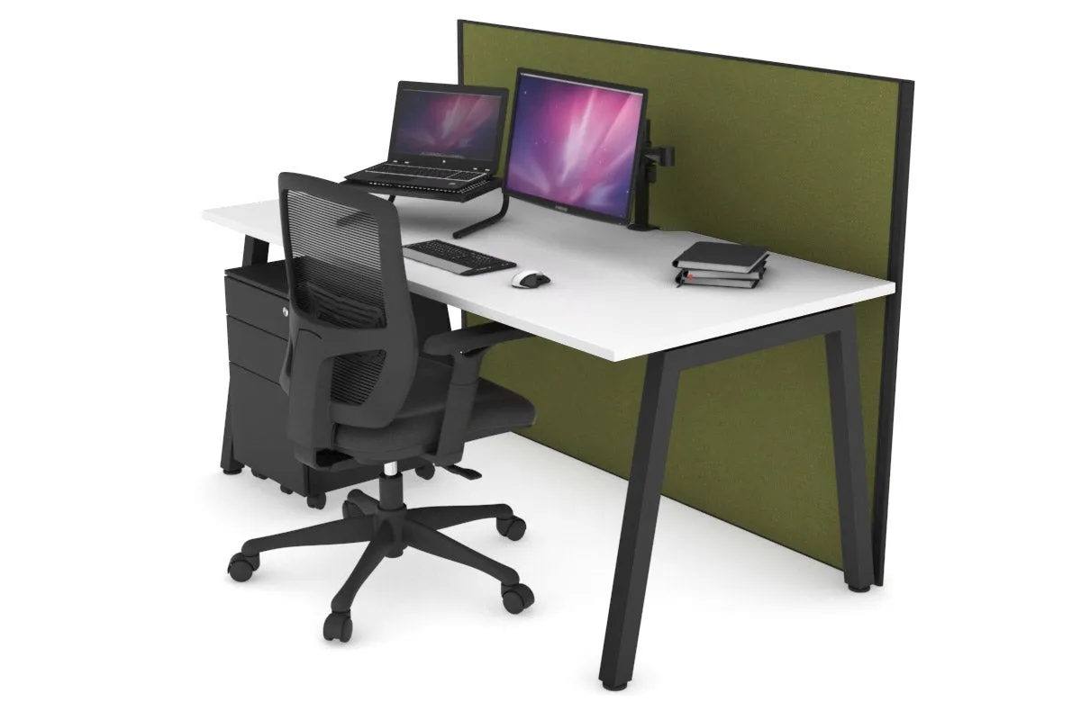 Horizon Quadro A Legs Office Desk [1600L x 800W with Cable Scallop]