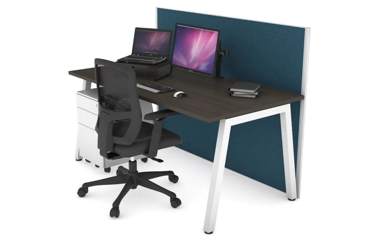 Horizon Quadro A Legs Office Desk [1600L x 800W with Cable Scallop]