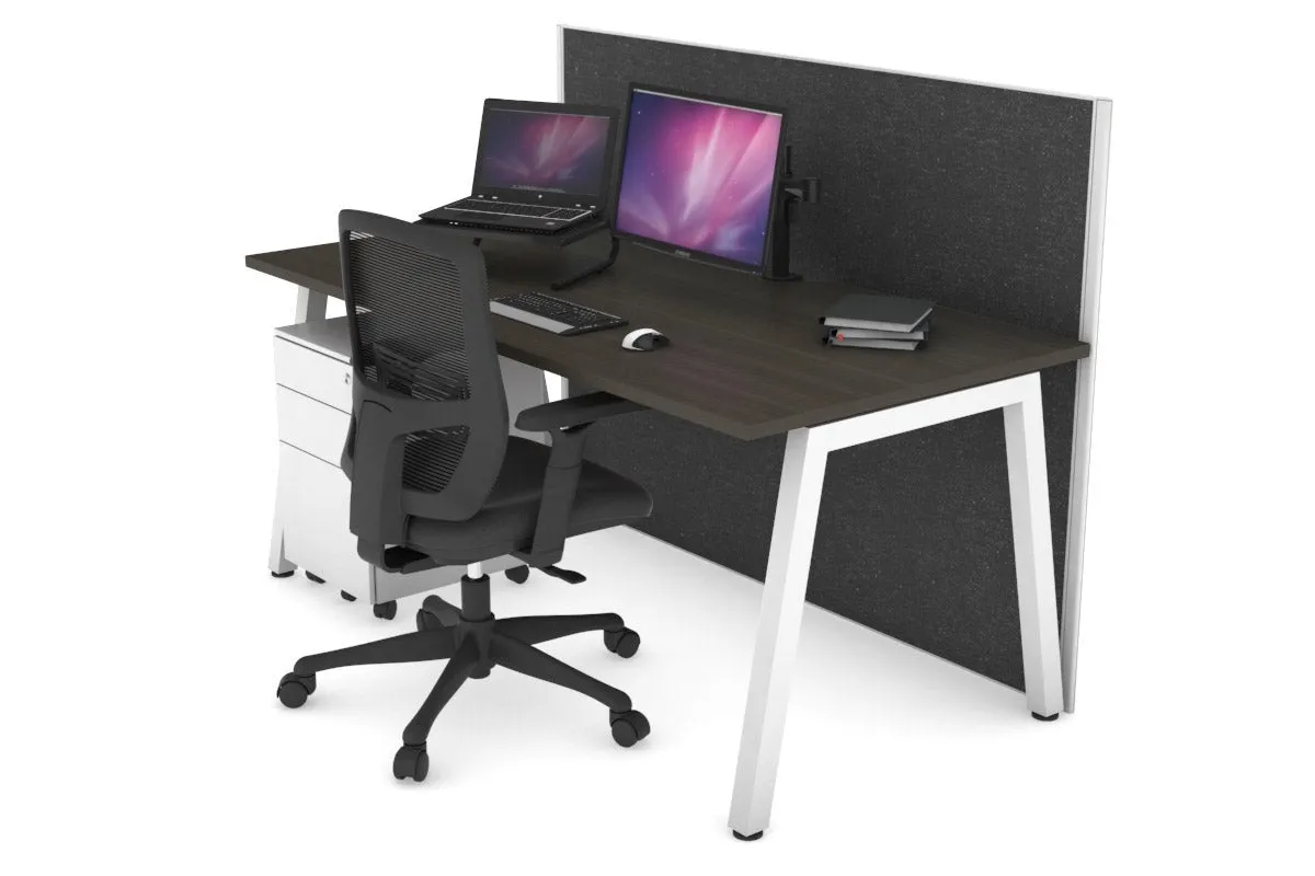 Horizon Quadro A Legs Office Desk [1600L x 800W with Cable Scallop]