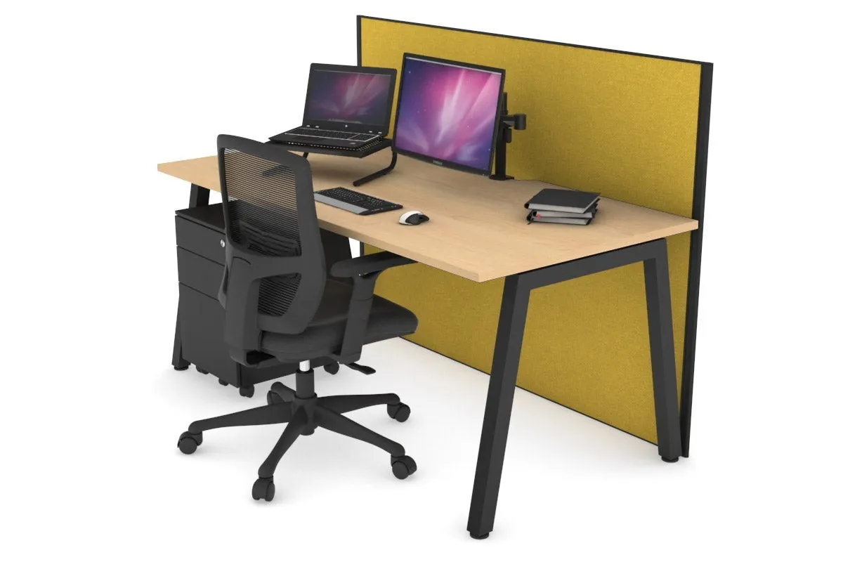 Horizon Quadro A Legs Office Desk [1600L x 800W with Cable Scallop]