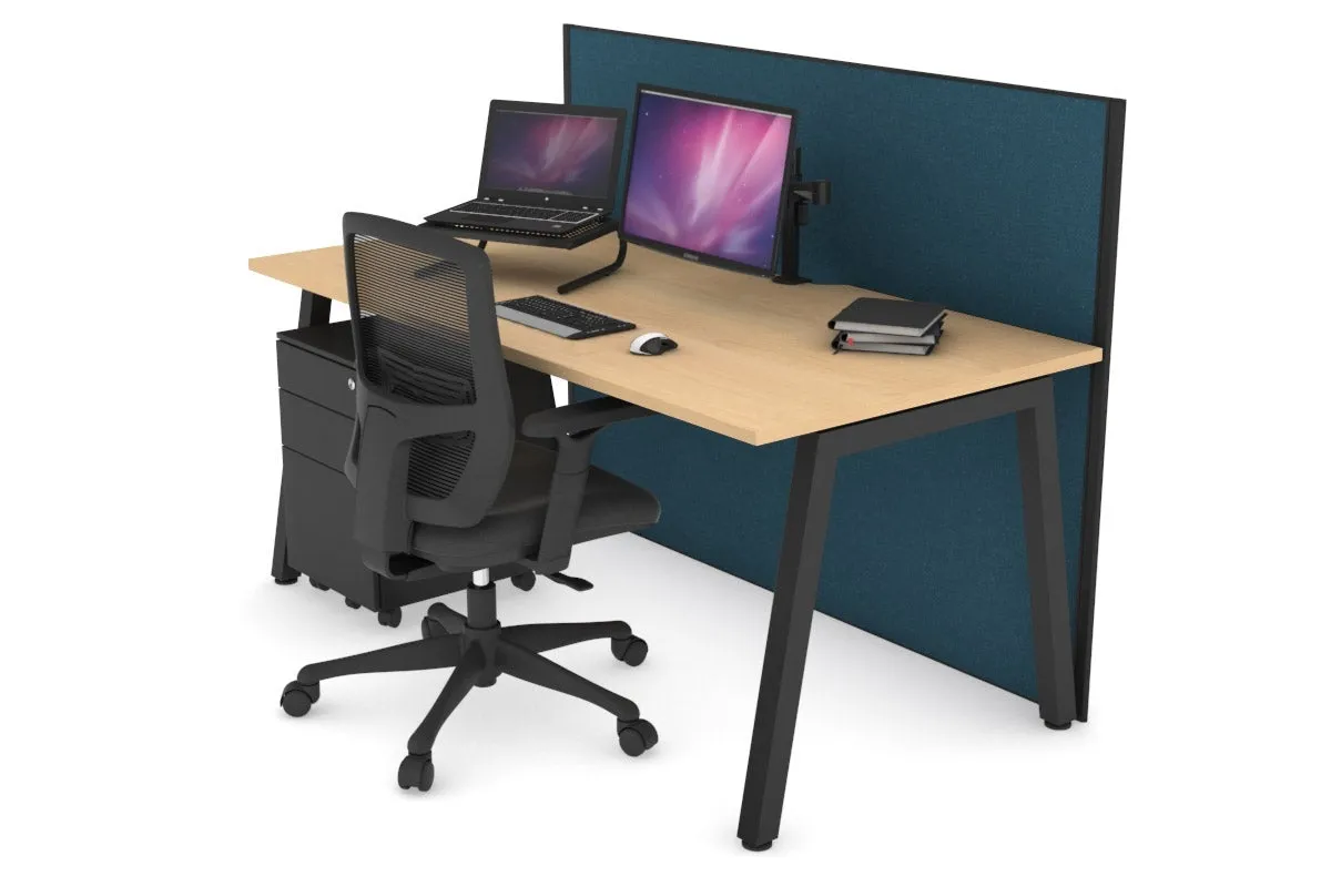 Horizon Quadro A Legs Office Desk [1600L x 800W with Cable Scallop]
