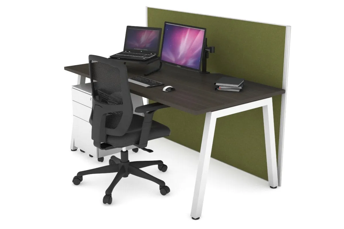 Horizon Quadro A Legs Office Desk [1600L x 800W with Cable Scallop]