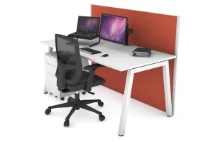 Horizon Quadro A Legs Office Desk [1600L x 800W with Cable Scallop]