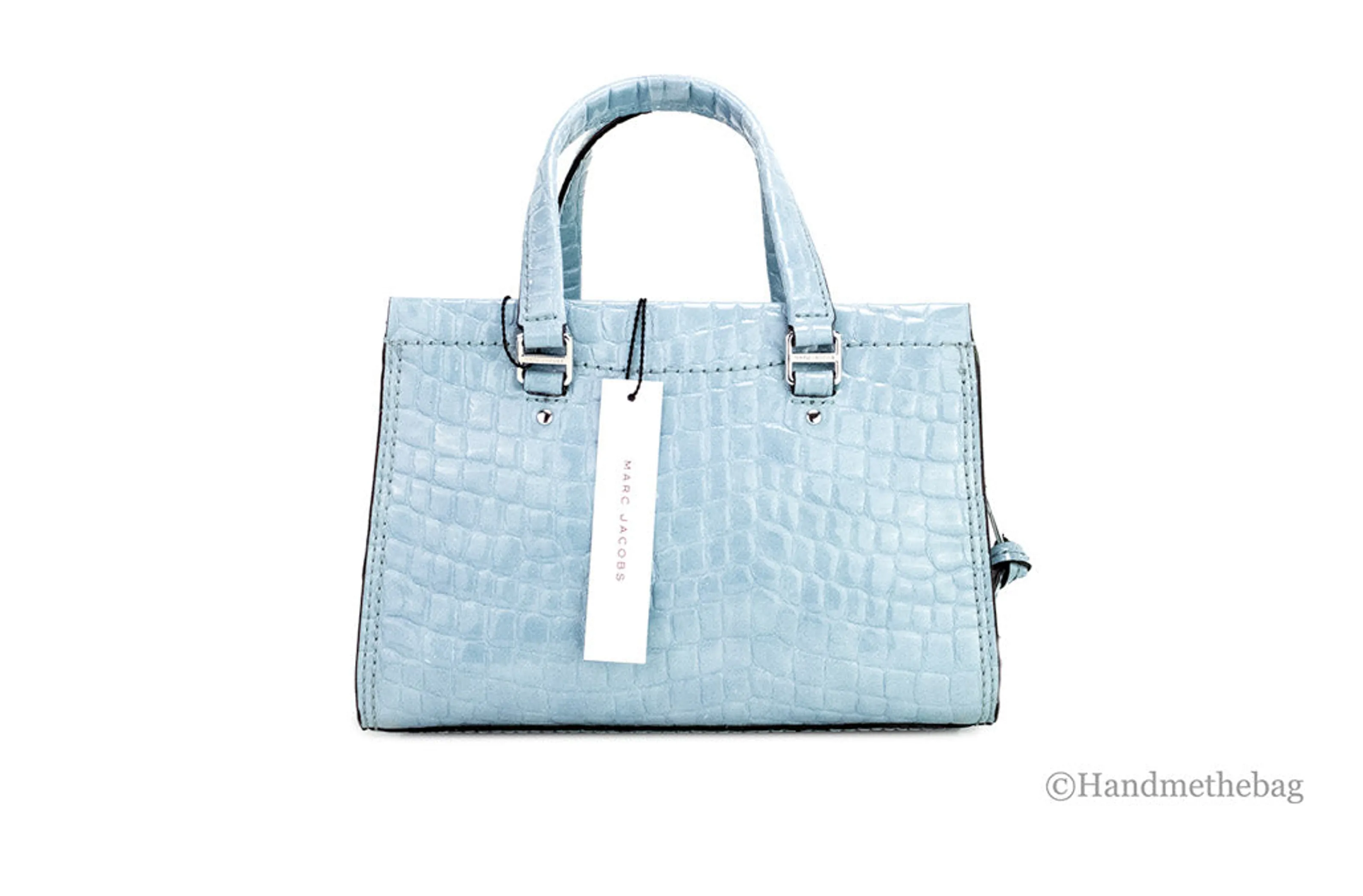 Marc Jacobs Mini Cruiser Stone Blue Leather Satchel