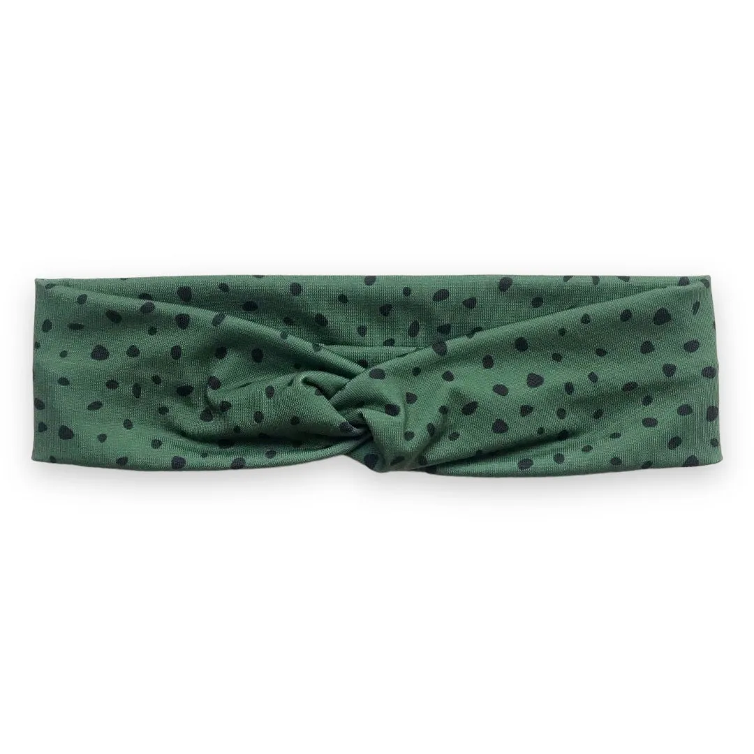 Olive Spots Knotties Headband
