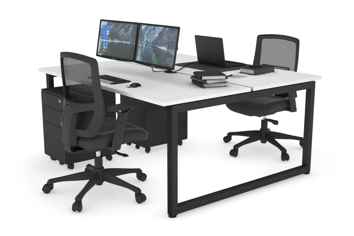 Quadro Loop Legs 2 Person Office Workstation [1400L x 700W]