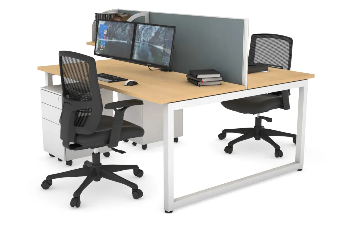 Quadro Loop Legs 2 Person Office Workstation [1400L x 700W]