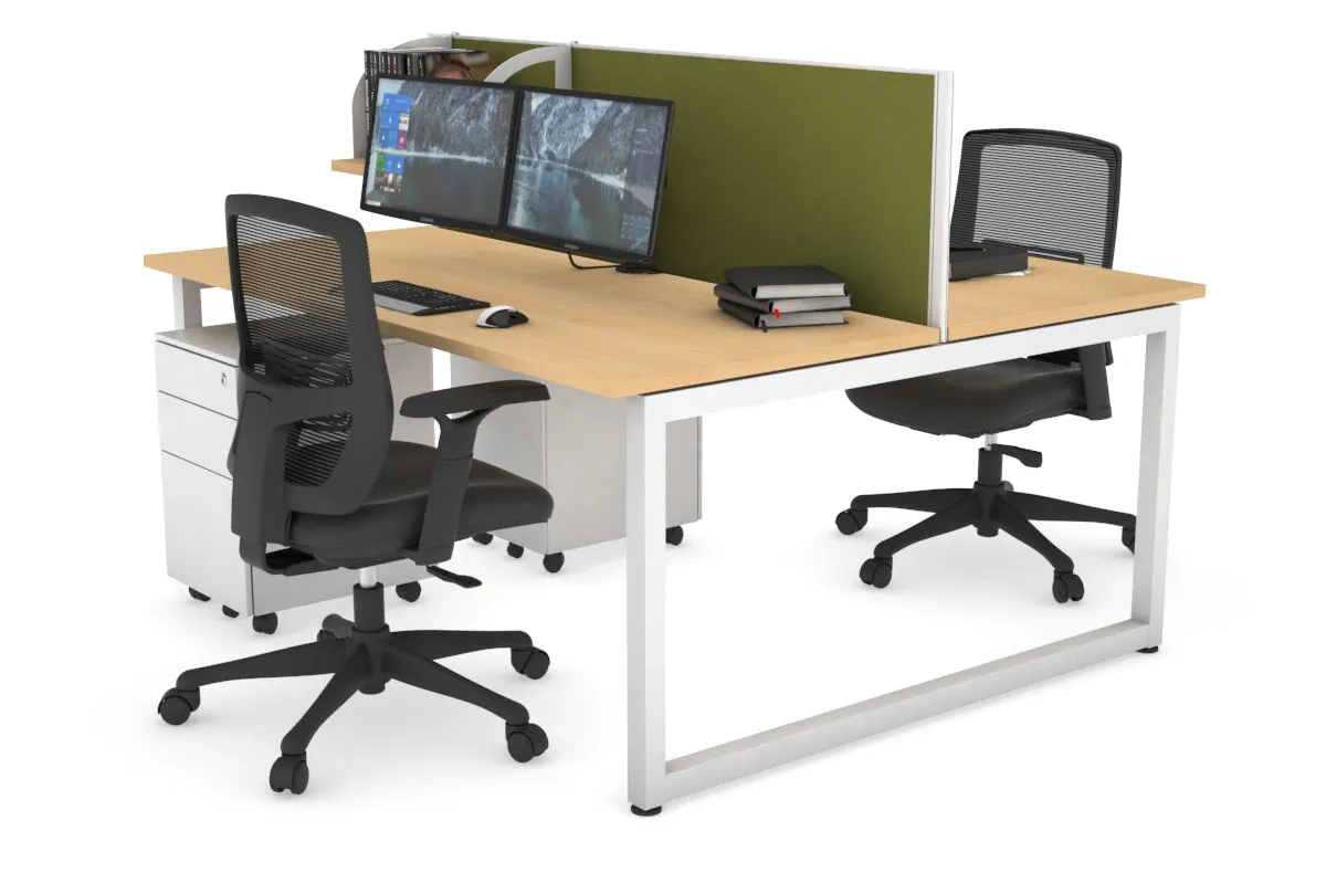 Quadro Loop Legs 2 Person Office Workstation [1400L x 700W]