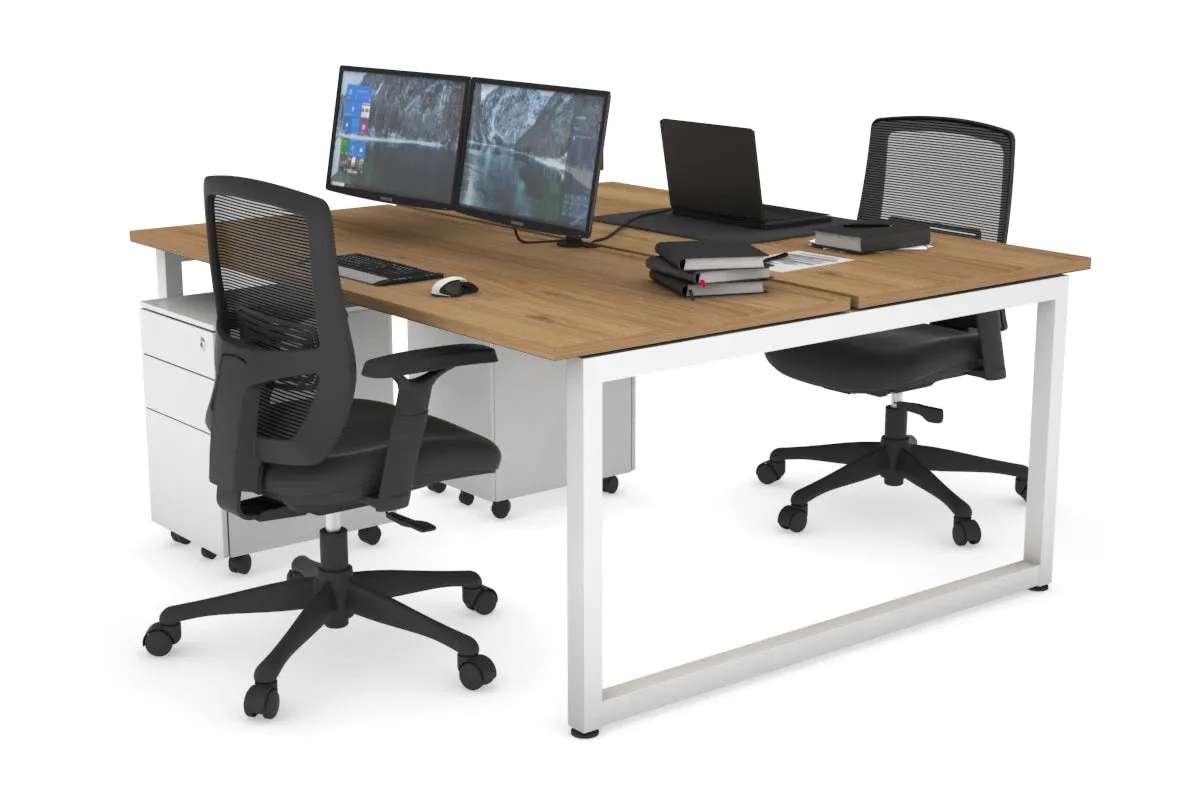 Quadro Loop Legs 2 Person Office Workstation [1400L x 700W]