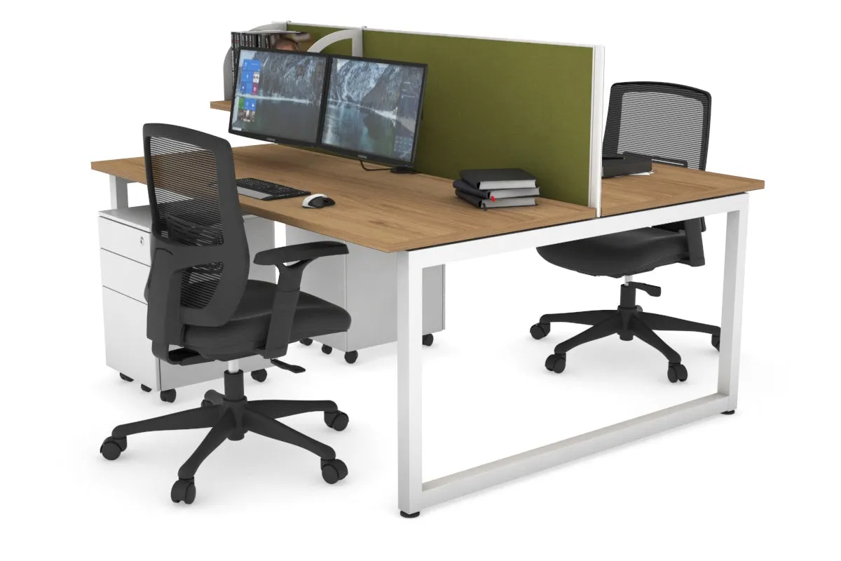 Quadro Loop Legs 2 Person Office Workstation [1400L x 700W]