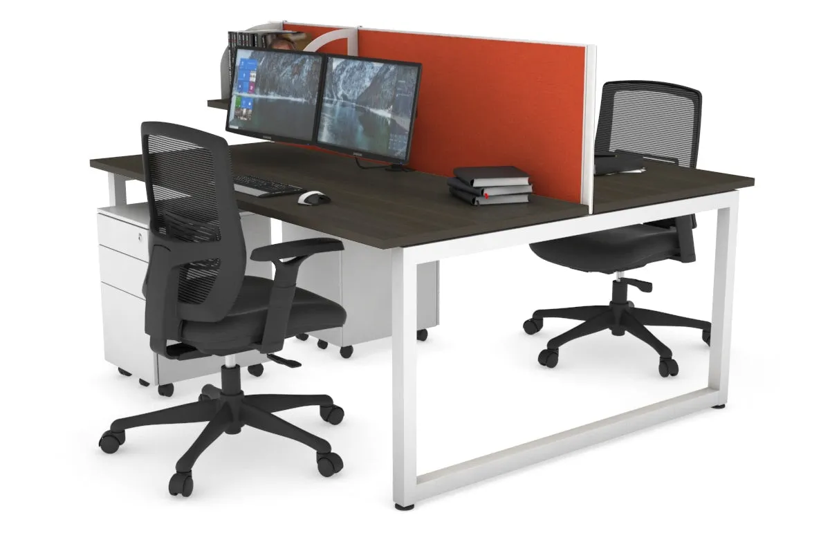 Quadro Loop Legs 2 Person Office Workstation [1400L x 700W]