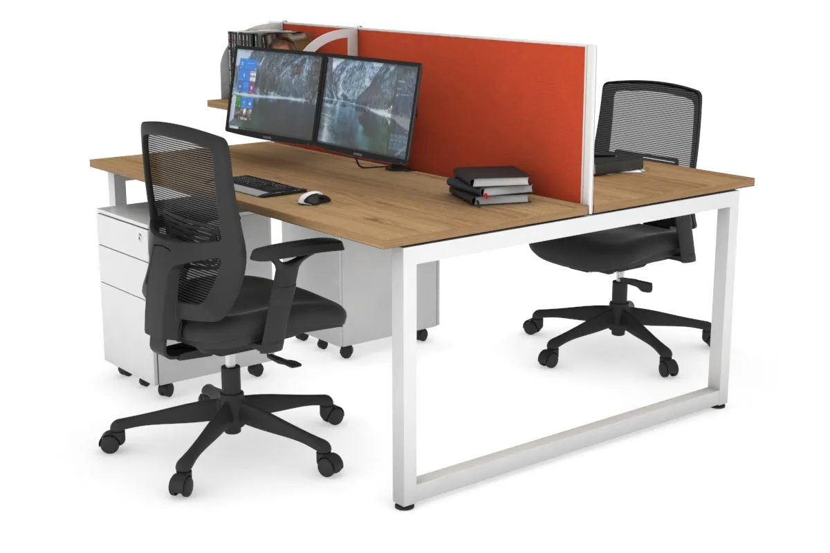 Quadro Loop Legs 2 Person Office Workstation [1400L x 700W]