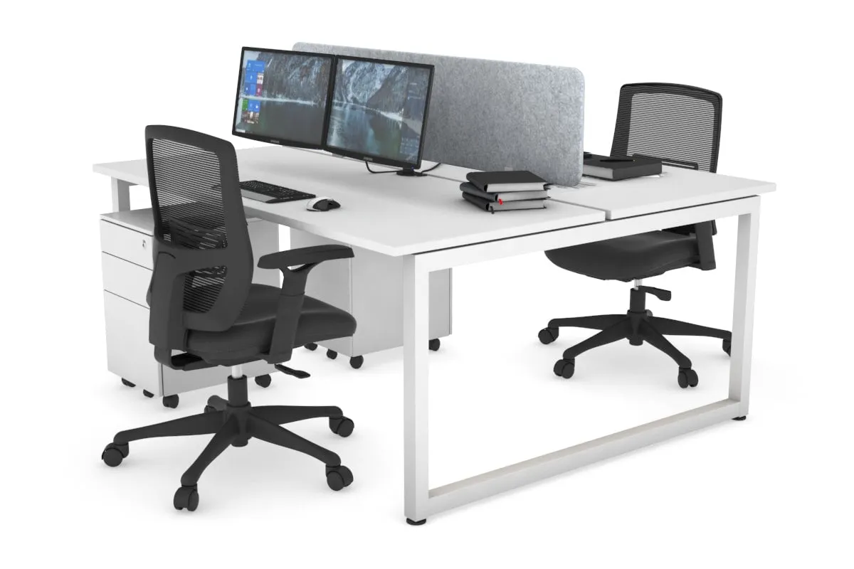 Quadro Loop Legs 2 Person Office Workstation [1400L x 700W]