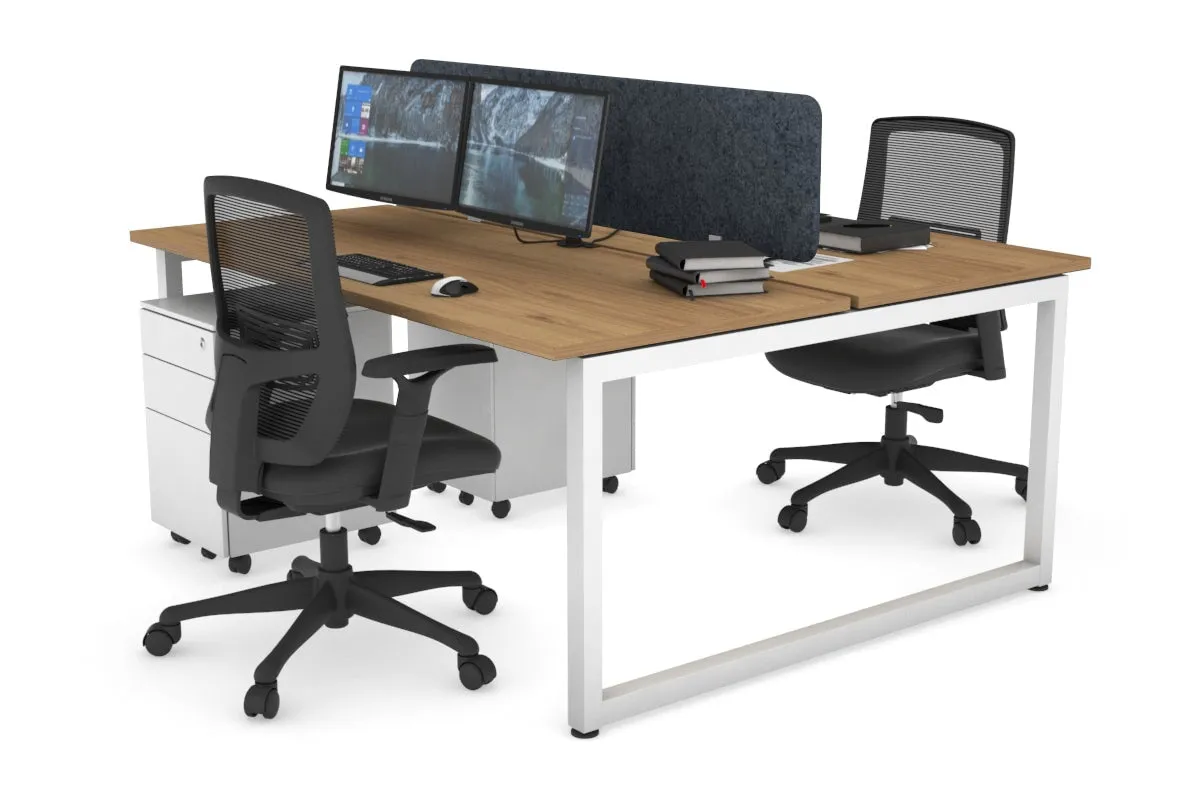 Quadro Loop Legs 2 Person Office Workstation [1400L x 700W]