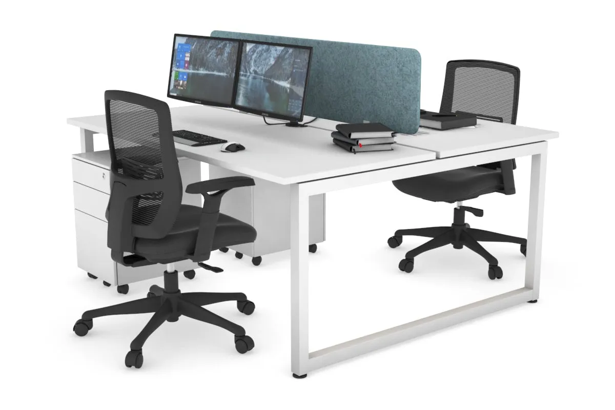 Quadro Loop Legs 2 Person Office Workstation [1400L x 700W]