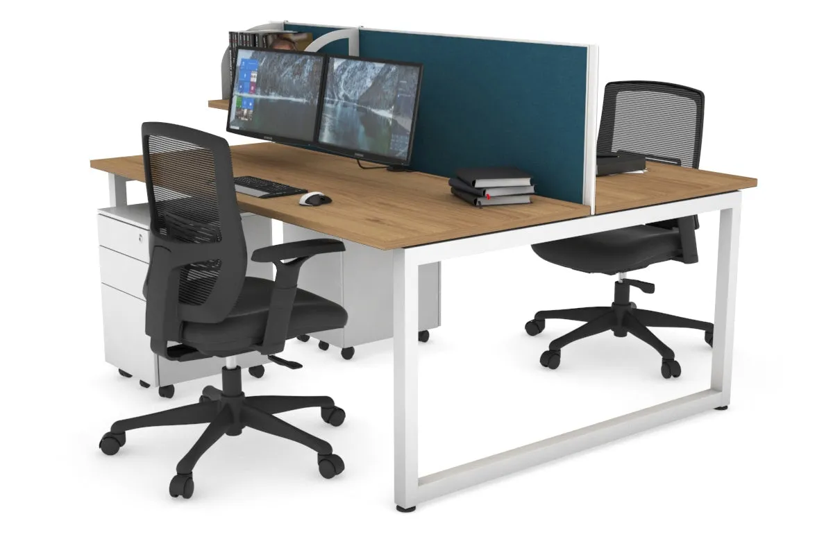 Quadro Loop Legs 2 Person Office Workstation [1400L x 700W]