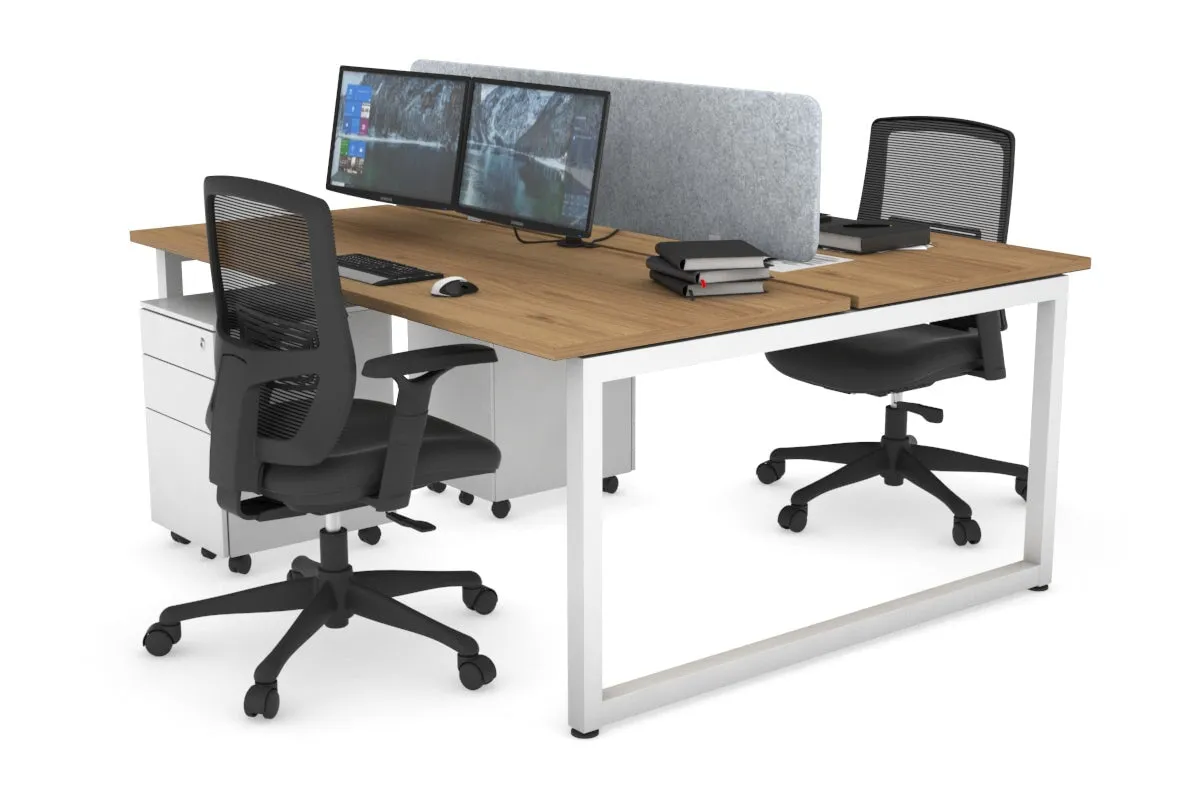 Quadro Loop Legs 2 Person Office Workstation [1400L x 700W]