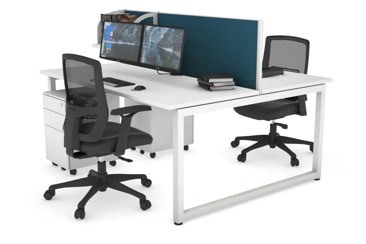 Quadro Loop Legs 2 Person Office Workstation [1400L x 700W]
