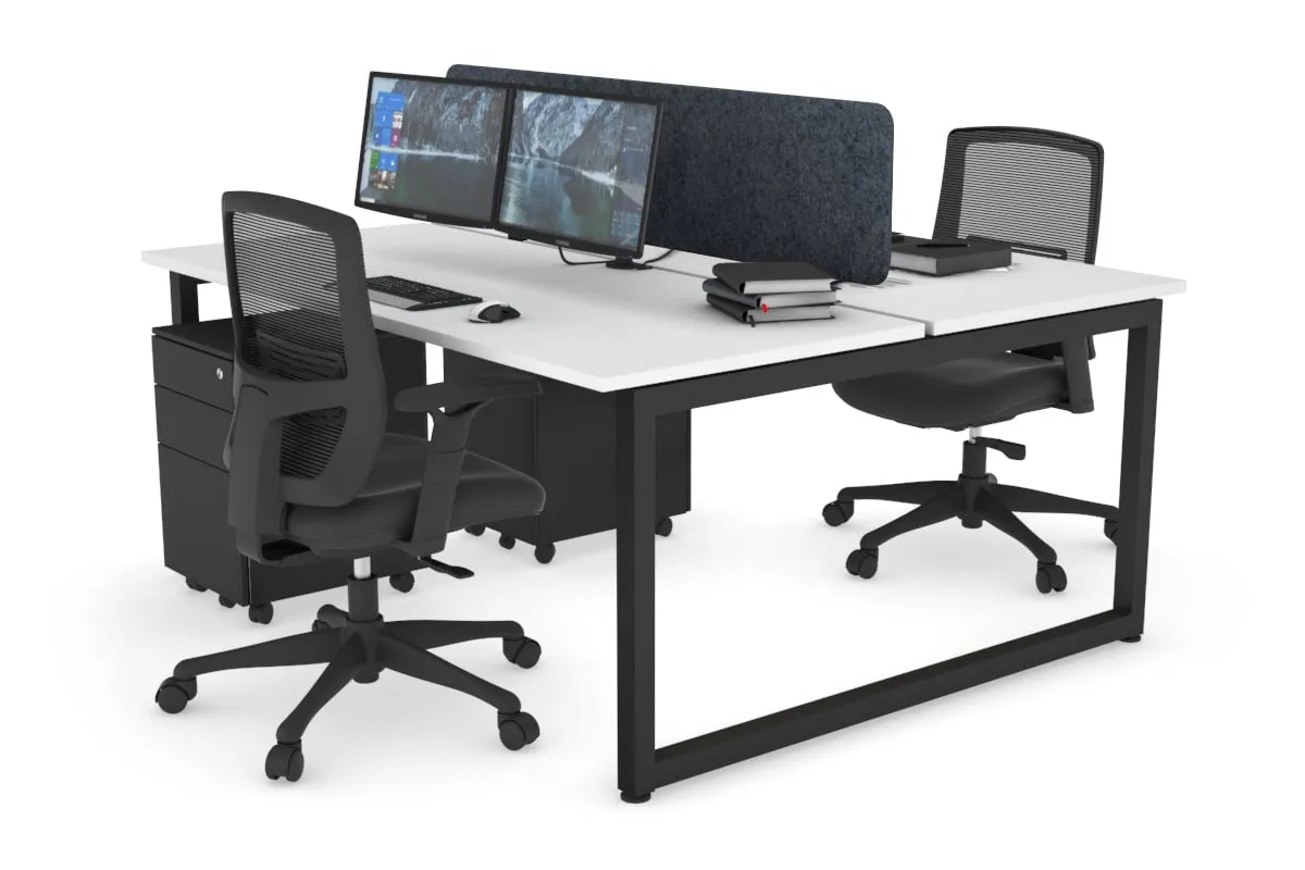 Quadro Loop Legs 2 Person Office Workstation [1400L x 700W]